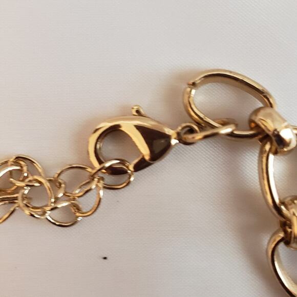 1970s Style Flower Power Tubular Crystal and Rhinestone Gold Tone Necklace - Picture 7 of 7